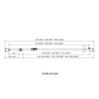 Душова кабіна Dusel A-518B 100x90 (профіль - чорний, скло - прозоре) A518B1090
