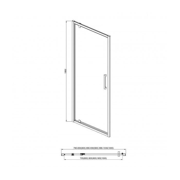 Душова кабіна Dusel A-518 80x80 (профіль - хром, скло - прозоре) 838