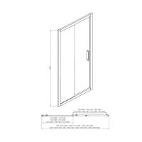 Душова кабіна Dusel A-517 80x100 (профіль - хром, скло - прозоре) 855