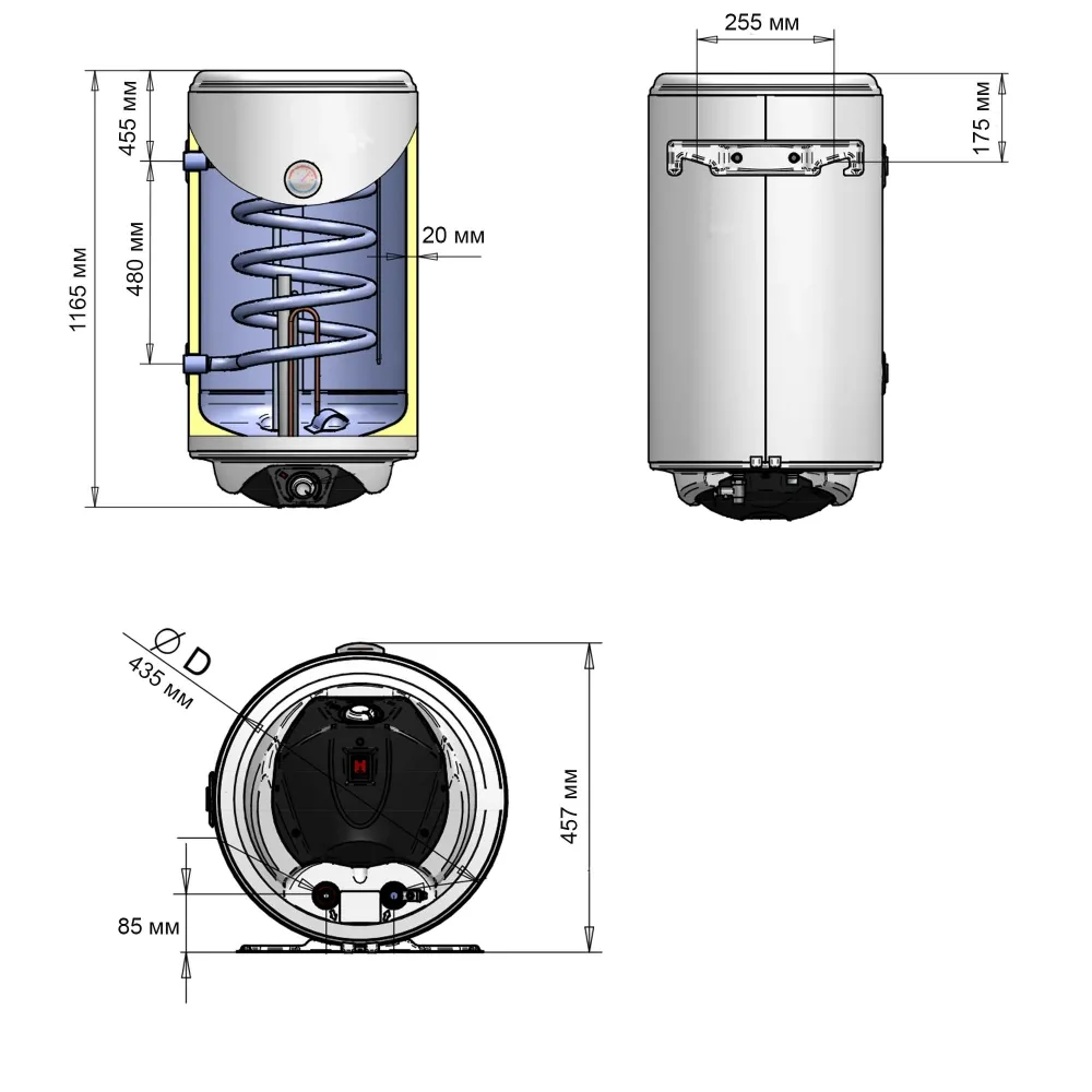 Водонагрівач комбінований Thermo Alliance CWH 120 л CWH 12044 5S R