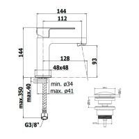 Змішувач для раковини Paffoni Effe хром EF071KCR
