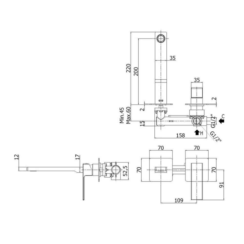 Змішувач для раковини Paffoni Effe хром EF105CR70