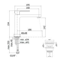 Змішувач для раковини Paffoni Elle хром EL074KCR