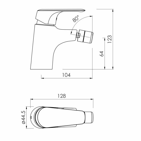 Смеситель для биде Imprese ORLIK хром глянцевый f03109401CA