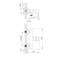 Смеситель для душа Imprese KUCERA черный матовый f03303410AA