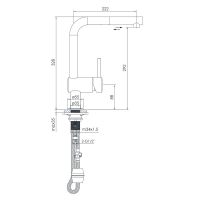 Смеситель для кухни Imprese PIVOT сталь матовая f03408502LT
