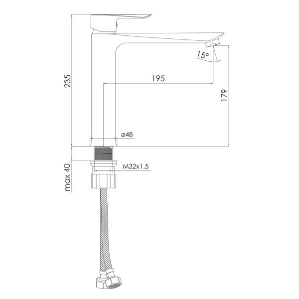 Змішувач для раковини Imprese VACLAV хром глянцевий f03506401AB