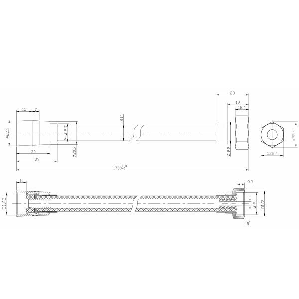 Шланг для душу Imprese 175 см чорний матовий f03600110SH