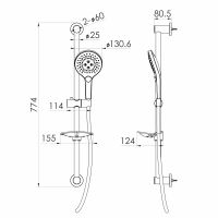 Душовий гарнітур Imprese SPR чорний матовий f03800110DR