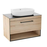 Тумба підвісна Imprese BLACK EDGE 91 см f32119OK з раковиною