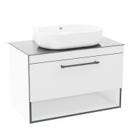 Тумба підвісна Imprese BLACK EDGE 91 см f32119W з раковиною