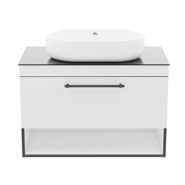 Тумба підвісна Imprese BLACK EDGE 91 см f32119W з раковиною