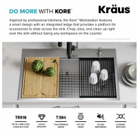Кухонна мийка Kraus Kore нержавіюча сталь KWT310-33