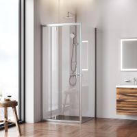 Душовий куток Am.Pm Gem Sqare Pivot 90x90 (Профіль – хром, скло – прозоре) W90UG-404-9090-MT