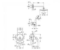 Душова система прихованого монтажу Grohe QuickFix Get хром 25220001