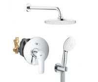 Душевая система скрытого монтажа Grohe Eurosmart New Tempesta 200 хром UA25183003