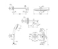 Душова система прихованого монтажу Grohe Vitalio Start 250 хром UA32747R3