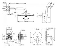 Душевая система скрытого монтажа Grohe SmartControl хром UA34614SC4