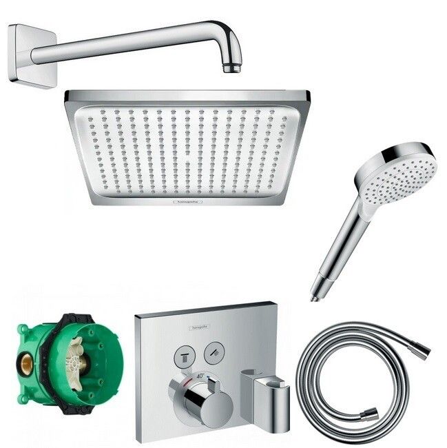 Душова система прихованого монтажу Hansgrohe Crometta E 240 EcoSmart хром 20235000