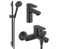 Набір змішувачів Hansgrohe Vernis Blend 3 в 1 чорний матовий 71551222