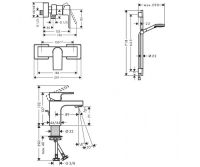 Набір змішувачів Hansgrohe Vernis Shape 3 в 1 чорний матовий 71560444