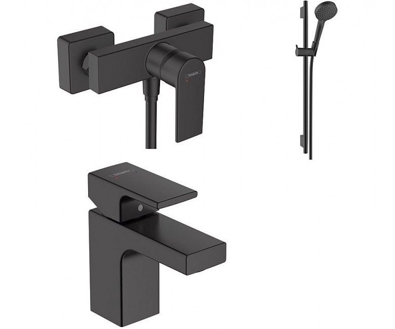 Набір змішувачів Hansgrohe Vernis Shape 3 в 1 чорний матовий 71560444
