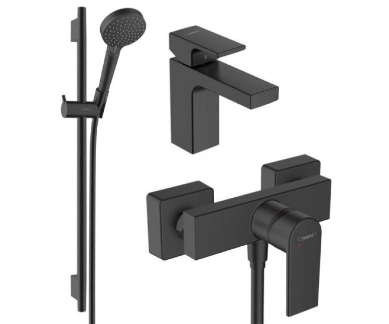 Набір змішувачів Hansgrohe Vernis Shape 3 в 1 чорний матовий 71561333
