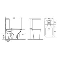 Унитаз напольный Imprese ELANTA Rimless i11545 с бачком и сиденьем Slow-closing