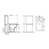 Унитаз напольный Imprese NARON Rimless i11618 с бачком и сиденьем Slow-closing