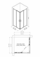Душова кабіна Imprese VALTICE 100x100 (профіль - хром, скло - прозоре) i51480