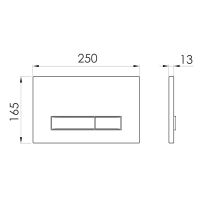 Клавіша змиву Imprese i-FRAME хром глянцевий i7114PC