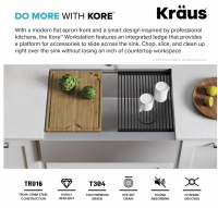 Кухонна мийка Kraus Kore нержавіюча сталь KWF410-30