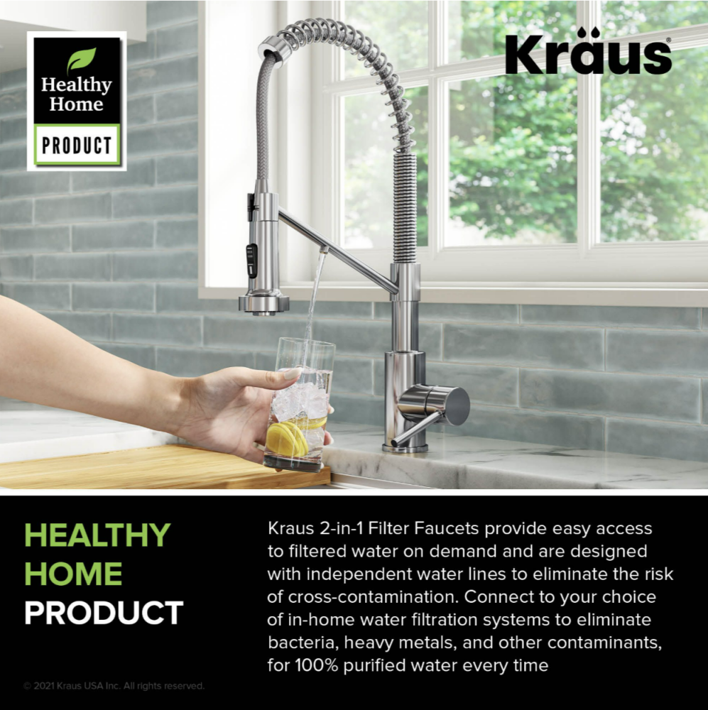 Смеситель для кухни Kraus Bolden хром KFF-1610CH под фильтрованную воду