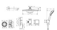 Душова система прихованого монтажу Hansgrohe Crometta E 240 1jet хром 20236000