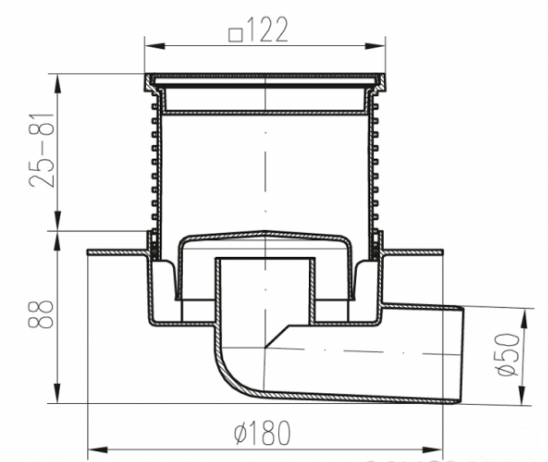 Трап для душу MCH L425 NXL з решіткою Лабіринт