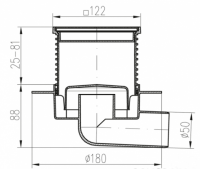 Трап для душу MCH L425 NXL з решіткою Лабіринт
