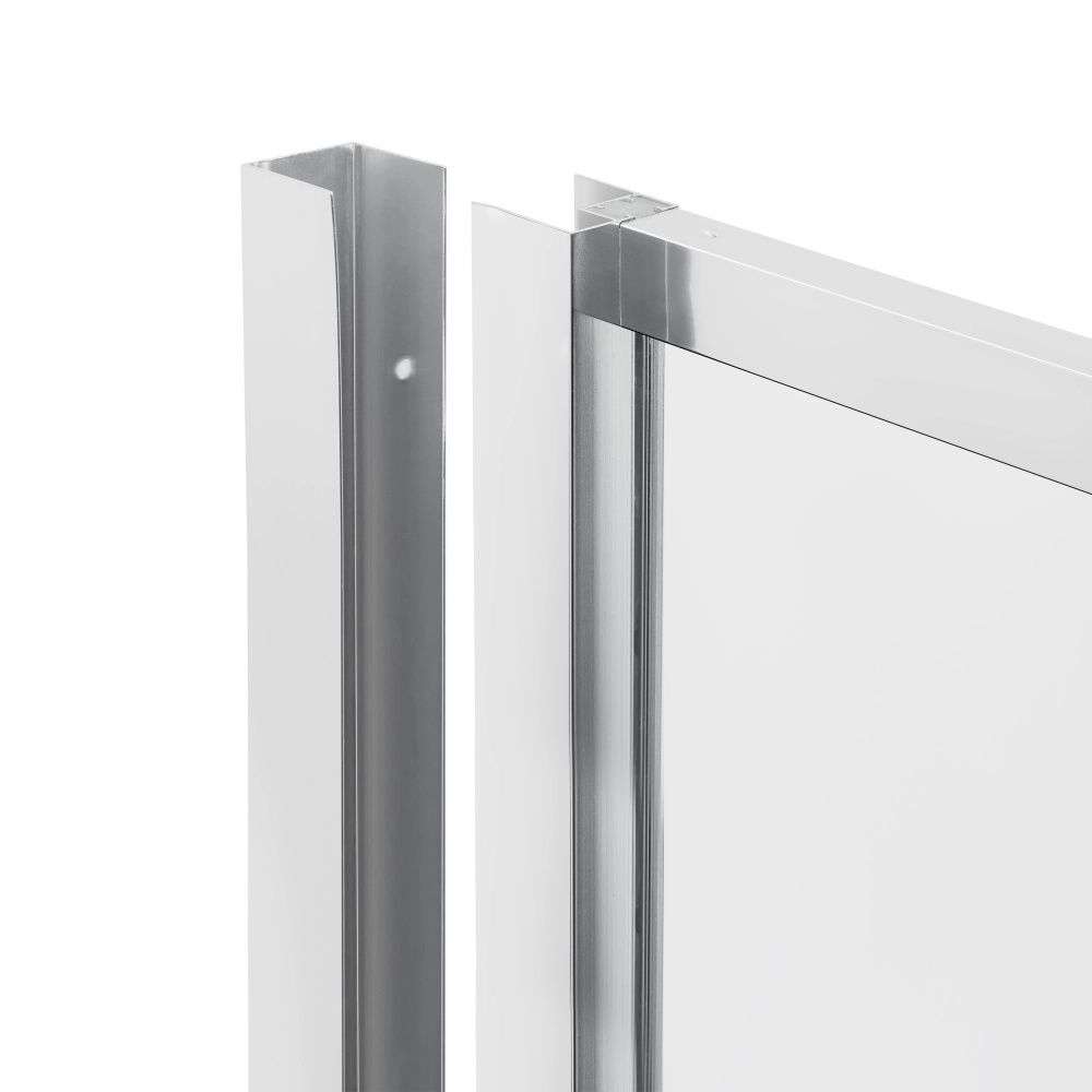 Душова кабіна Qtap Leo 90x90 (профіль - хром, скло - прозоре) LEOCRM10995AC6SET з піддоном