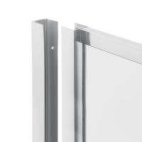 Душова кабіна Qtap Leo 90x90 (профіль - хром, скло - прозоре) LEOCRM10995AC6SET з піддоном