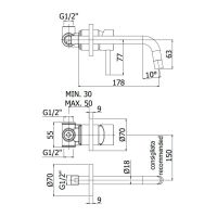 Змішувач для раковини Paffoni Light чорний матовий LIG006NO70