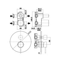 Смеситель скрытого монтажа Paffoni Light хром LIG018CR