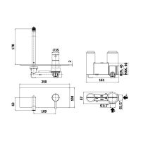Смеситель для раковины Paffoni Light розовое золото LIG105ROSE