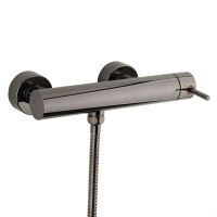 Смеситель для душа Paffoni Light никель черный LIG168DNKN с регулируемым душевым гарнитуром