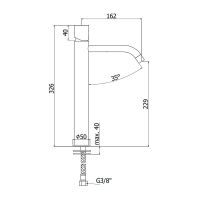 Смеситель для раковины Paffoni Light черный матовый LIGX081NO
