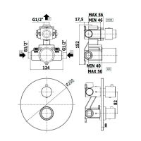 Змішувач прихованого монтажу Paffoni Light медове золото брашоване LIQ013HGSP