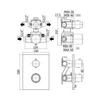 Змішувач прихованого монтажу Paffoni Light сталь LIQ518STM