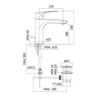 Змішувач для раковини Paffoni Lime хром LM075CR