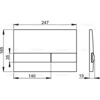 Клавіша змиву AlcaPlast хром матовий M1722