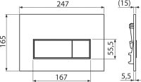 Клавіша змиву AlcaPlast Thin рожеве золото матове M57-RG-M