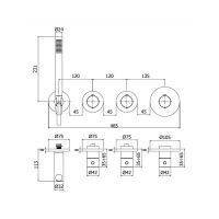Смеситель скрытого монтажа Paffoni Modular Box хром MDE000CR