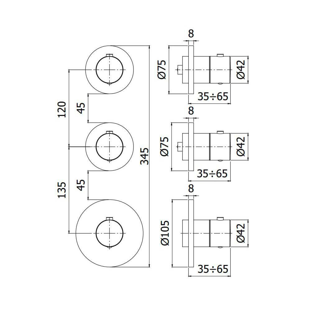 Смеситель скрытого монтажа Paffoni Modular Box белый матовый MDE018BO